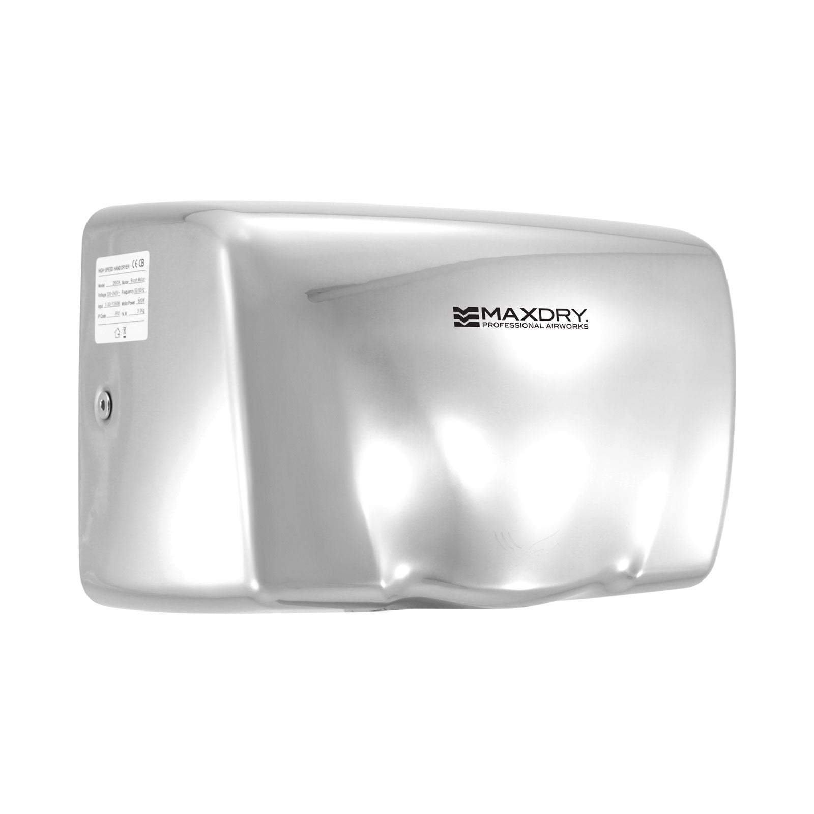 SpaceMAX High Speed Horizontal Hand Dryer - Polished Stainless Steel (Chrome)