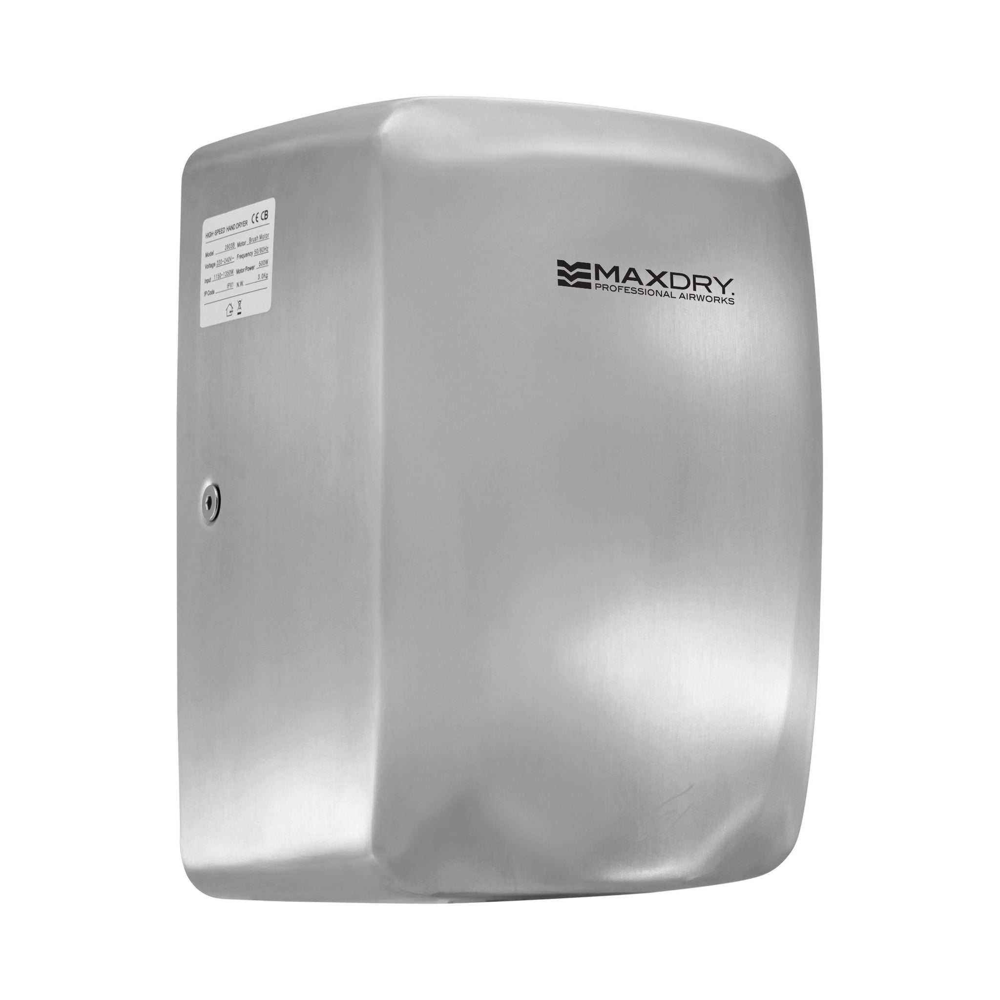 SpaceMAX High-Speed Vertical Hand Dryer, Brushed Stainless Steel (Satin)